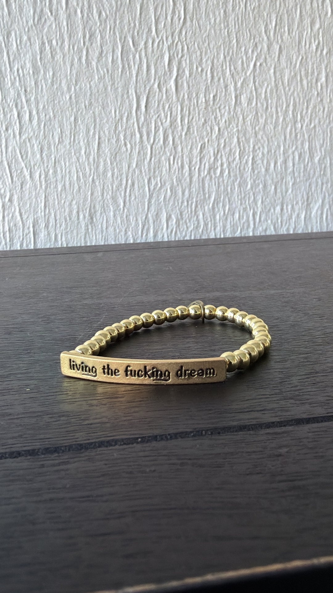 Living Dream Bracelet, Gold Bead