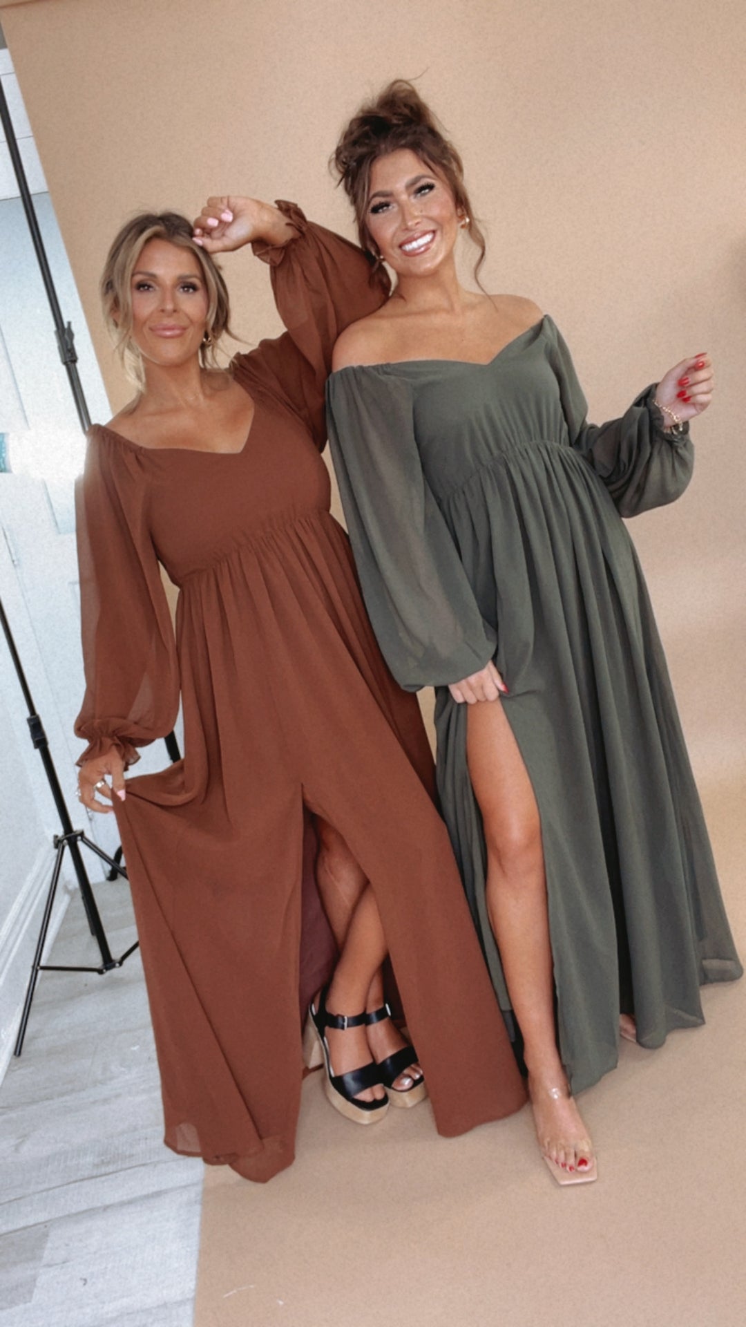 Timeless Romantic Chiffon Maxi Dress, Brown Everyday Chic Boutique Timeless Romantic Chiffon Maxi Dress, Brown Everyday Chic Boutique