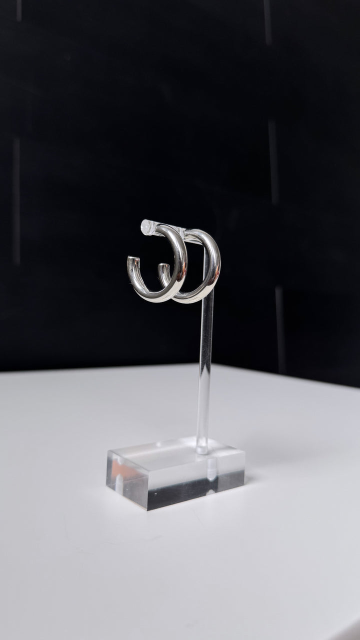 Taylor Thick Open Hoop , Silver