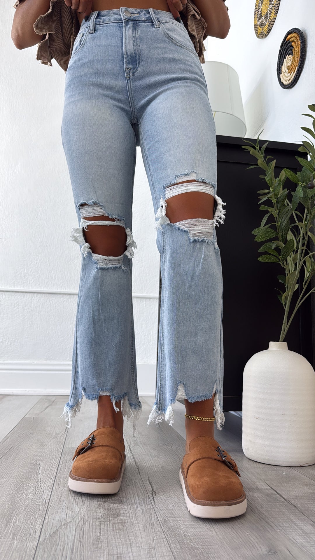 Stevie Straight Leg Jean, Light Wash RISEN