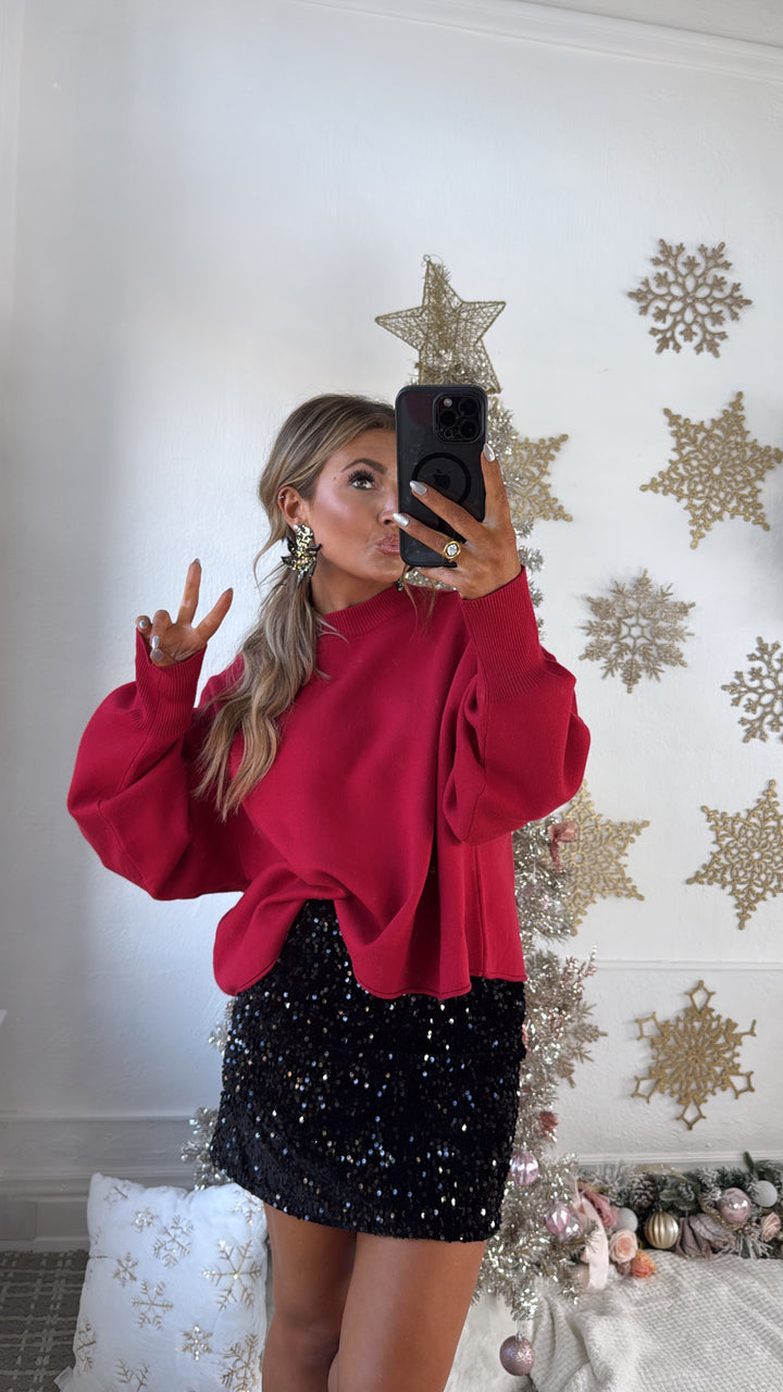 Dress To Impress Sequin Mini Skirt, Black