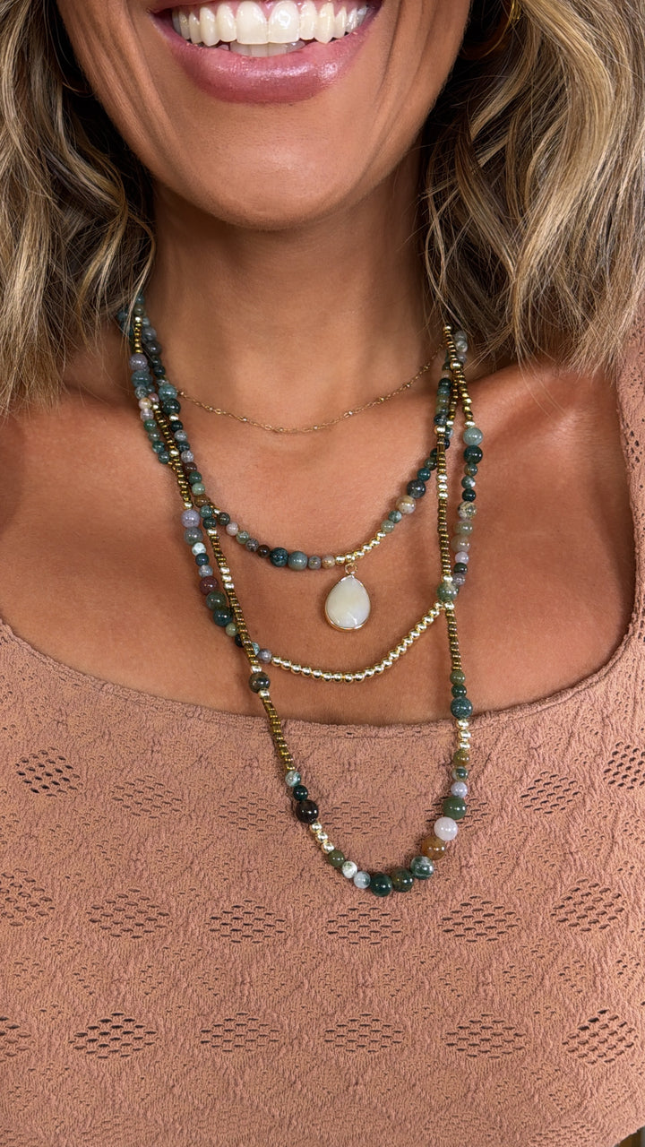 Oceans Echo Necklace, Indigo