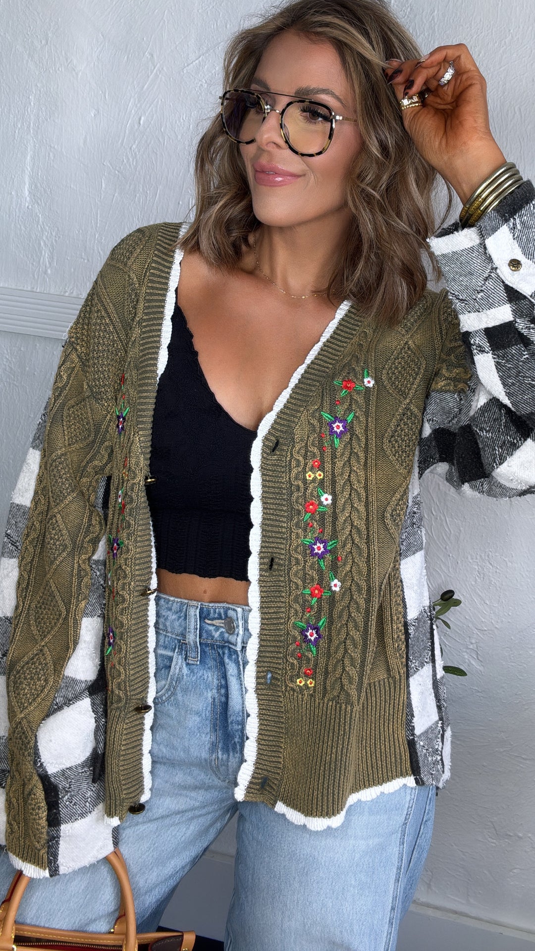 Edna Mae Knit Cardigan, Olive