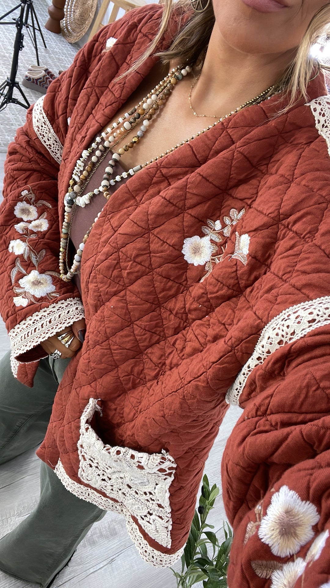 Canyon Quilted Jacket, Brick