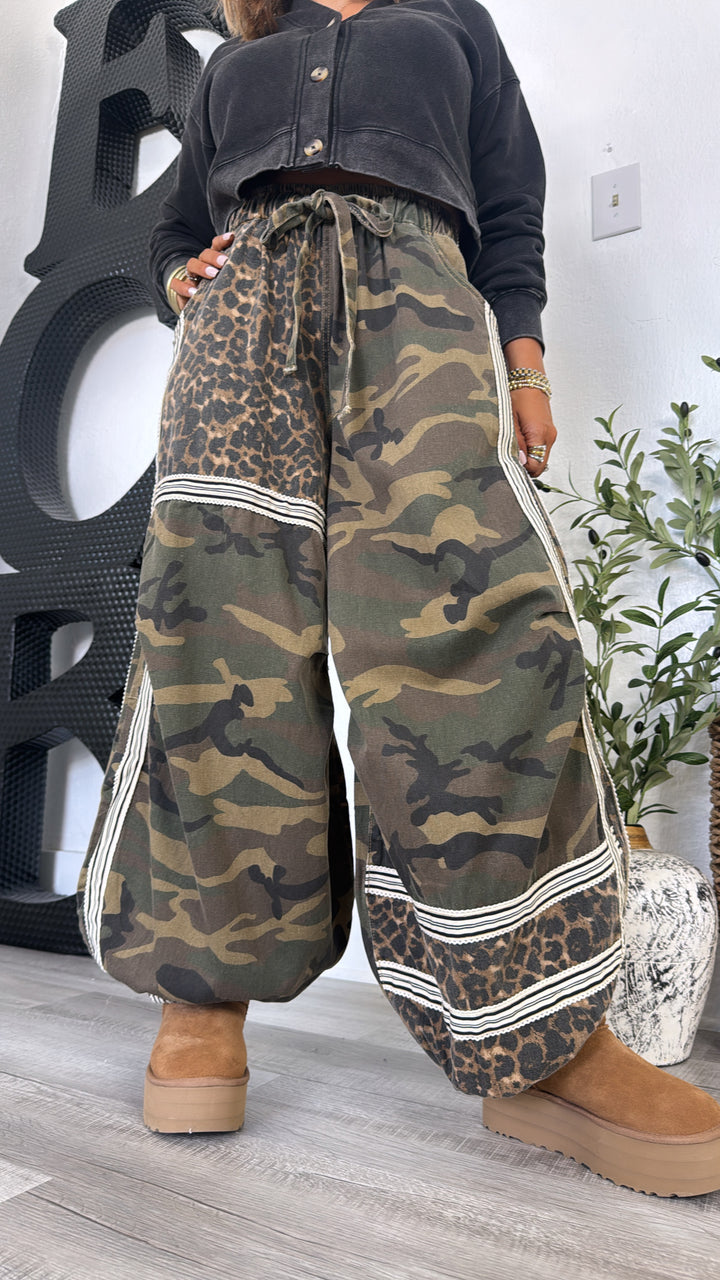 Street Safari Joggers, Olive Camo