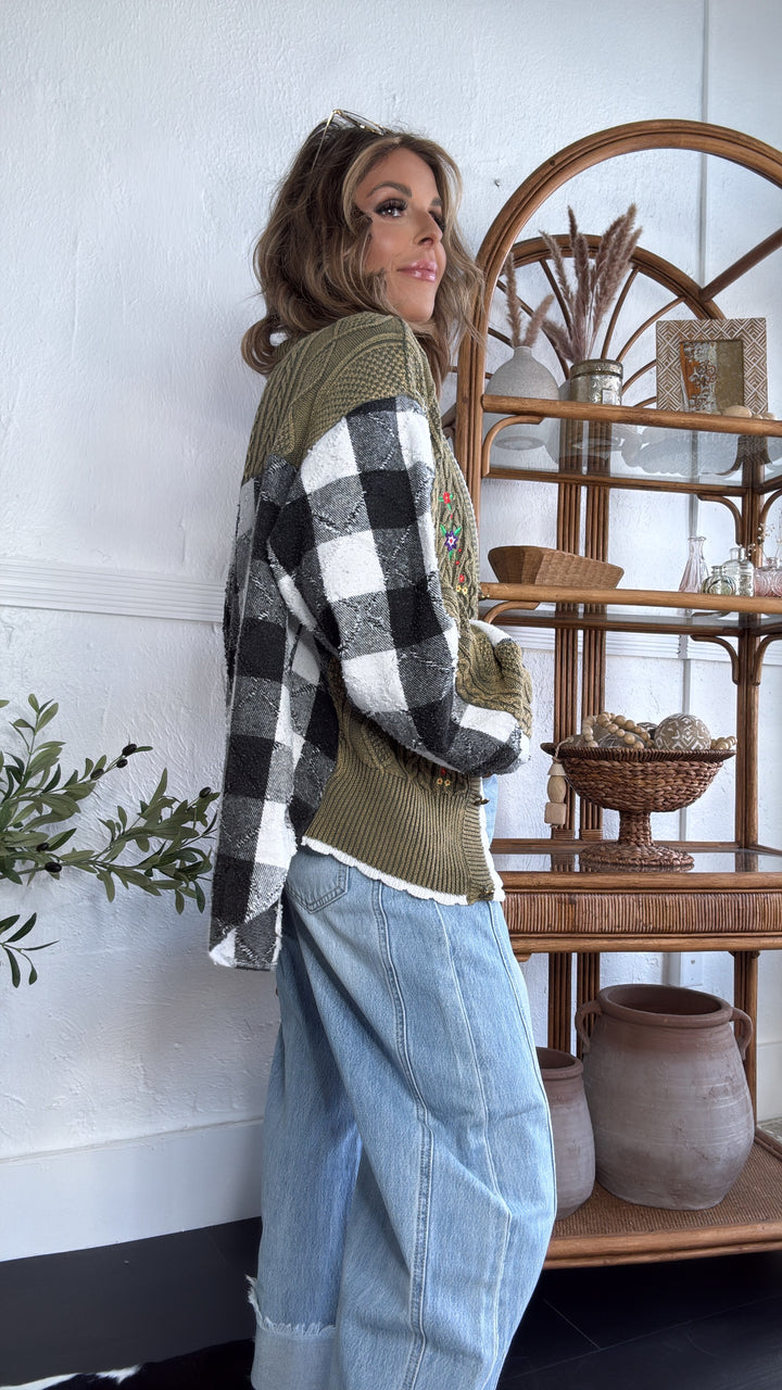 Edna Mae Knit Cardigan, Olive