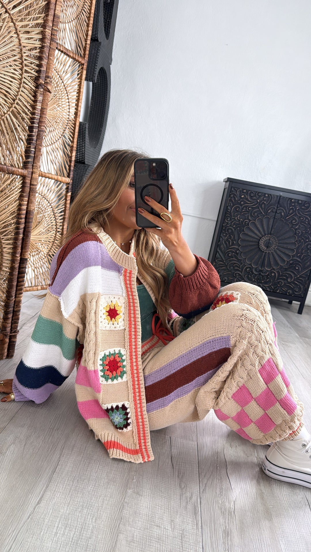 Sophie Color block Cardigan, Multi