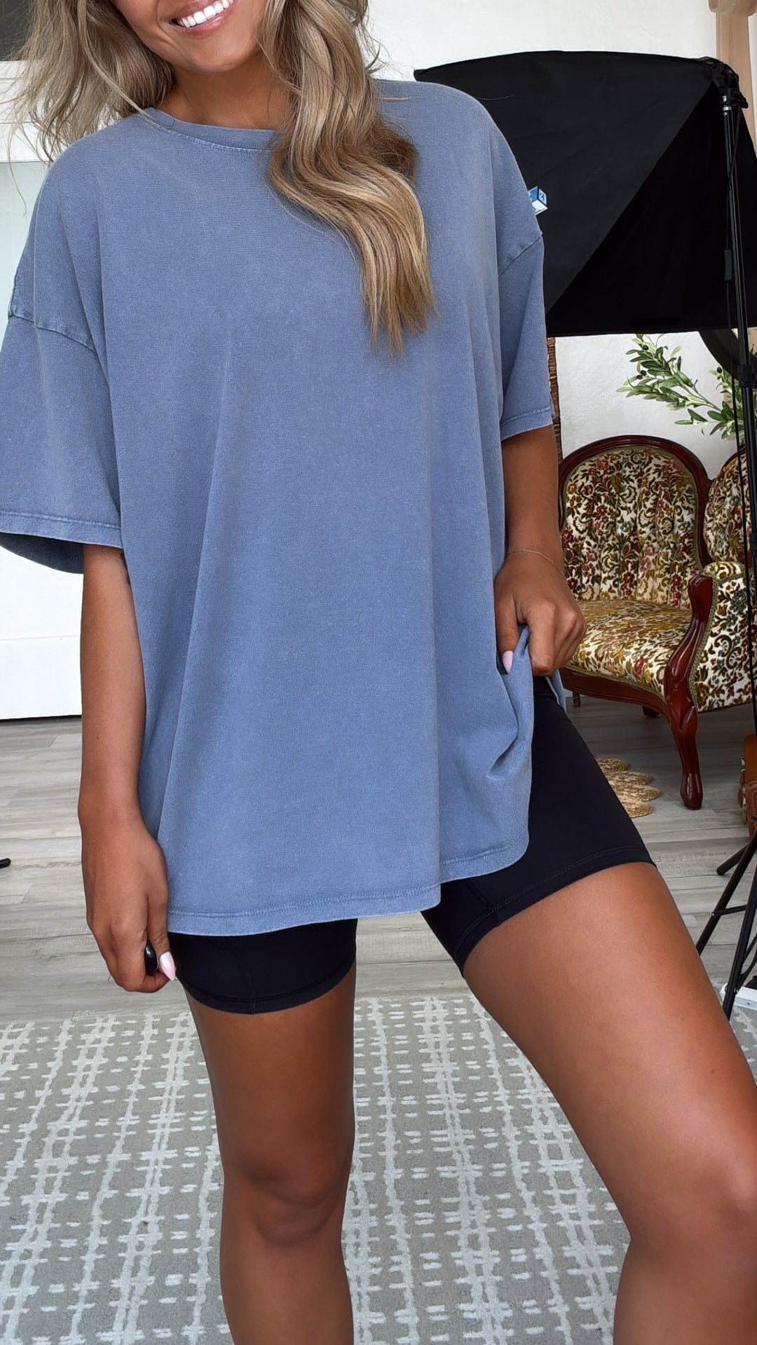 Soft Structure Basic Tee, Dusty Navy
