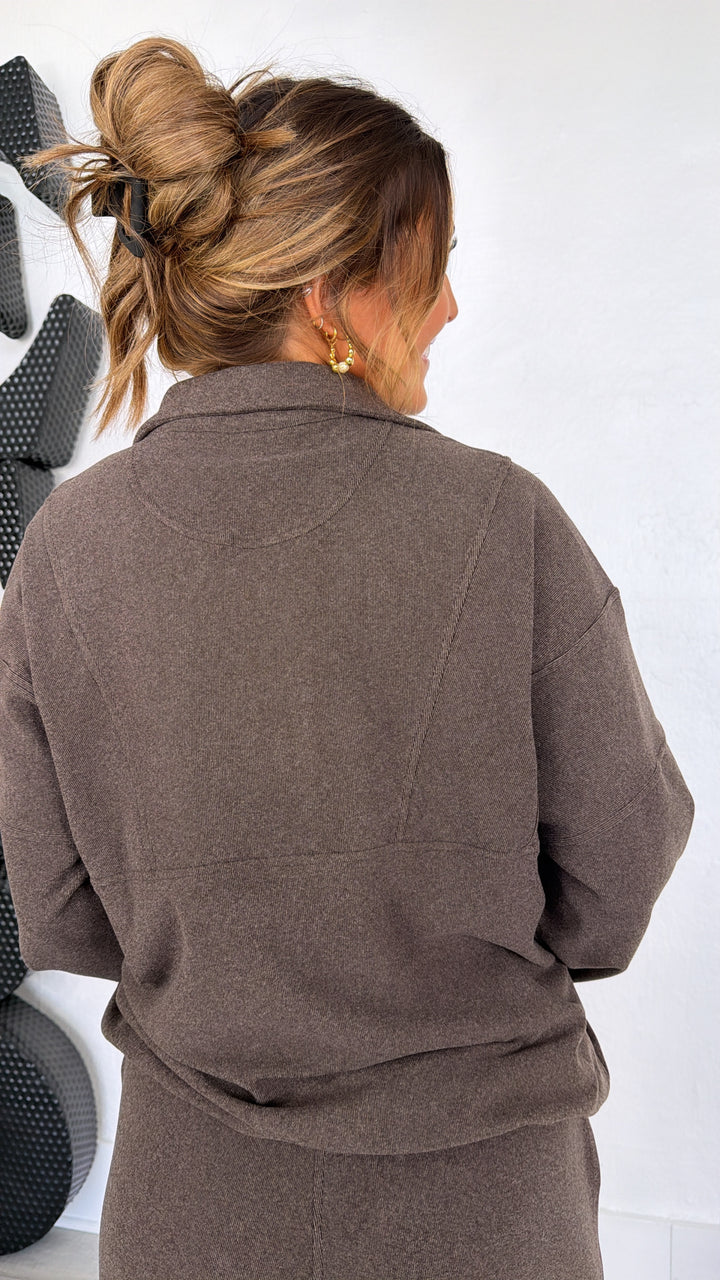 Coffee Run Two Piece Set, Espresso