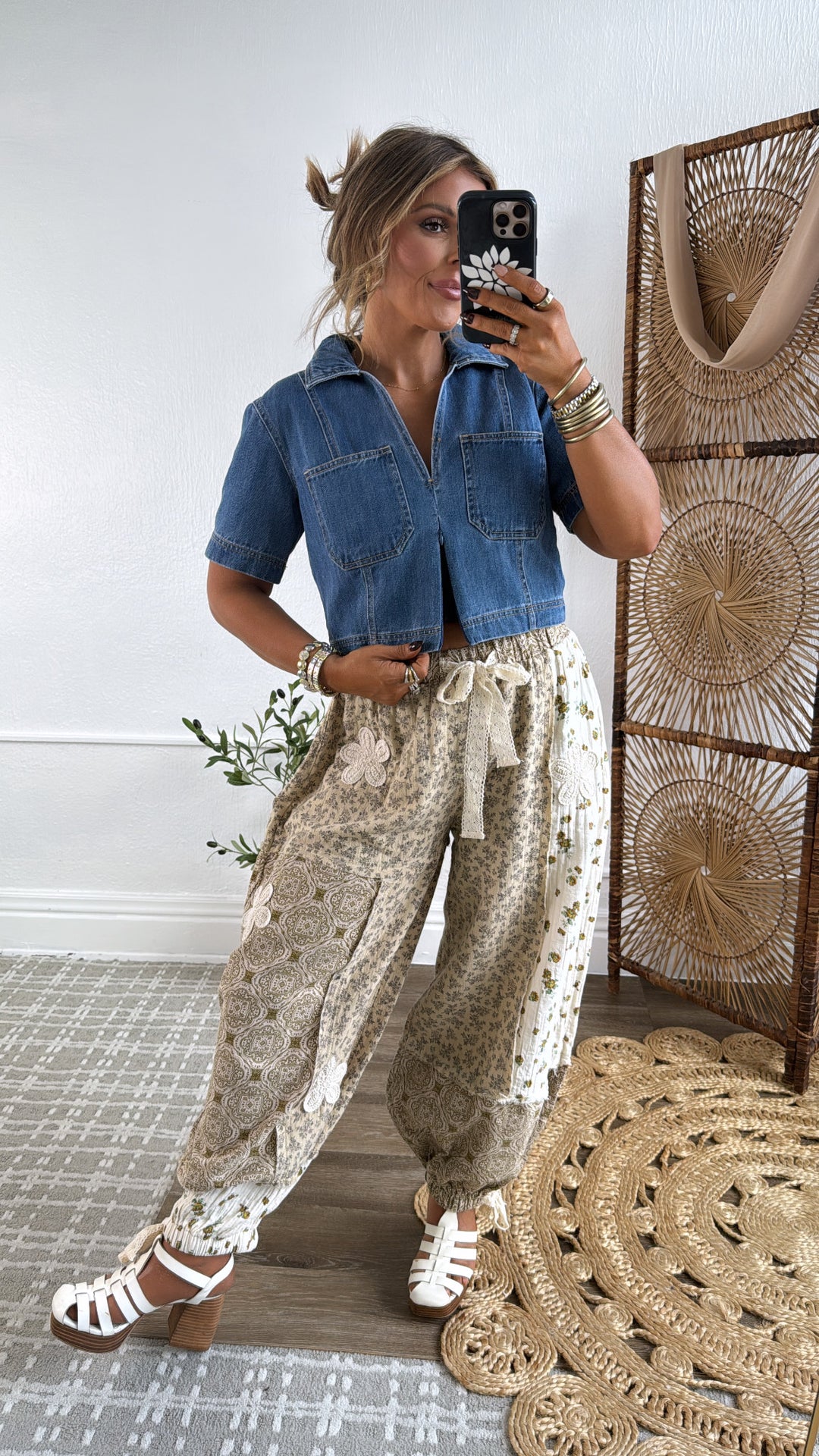 Trueform Denim Top, Risen Medium Wash