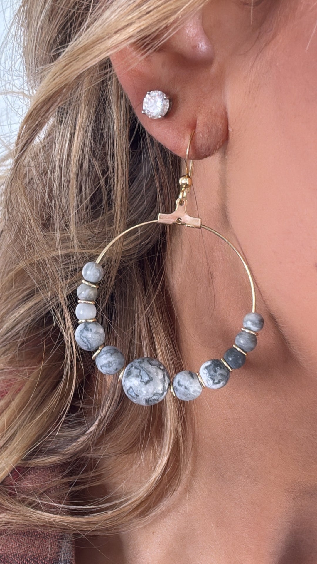 Cecelia Missy Gemstone Collection, Grey Jasper