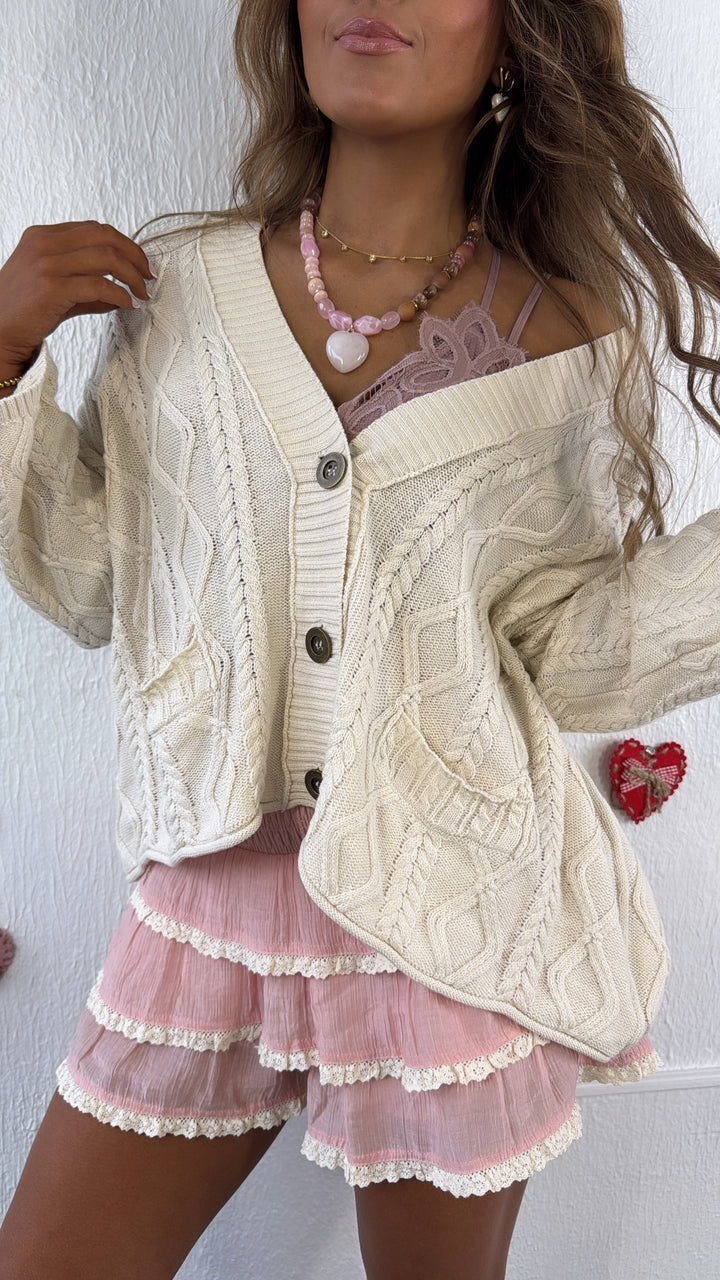 Sunday Slouch Cardigan, Natural