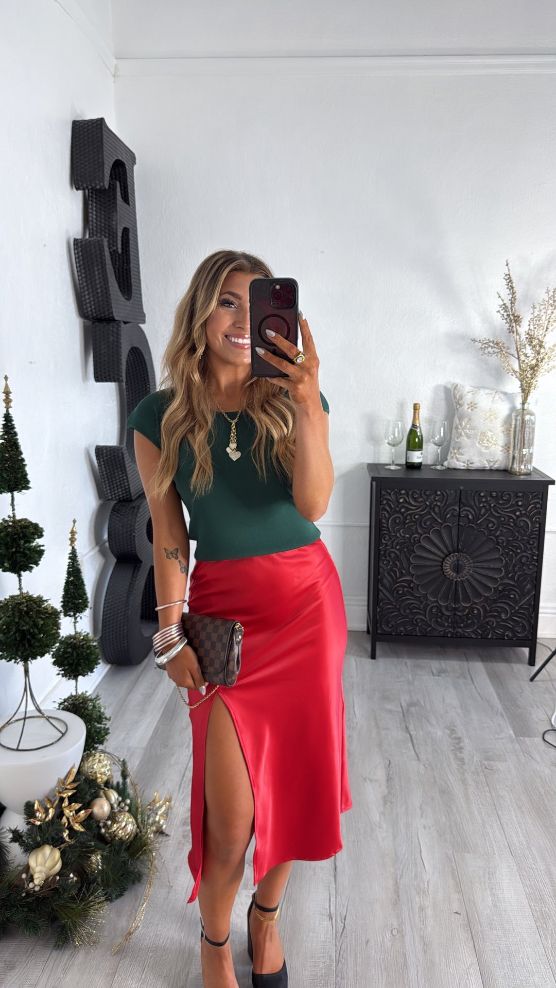 Evergreen Glow Cap Sleeve, Hunter Green