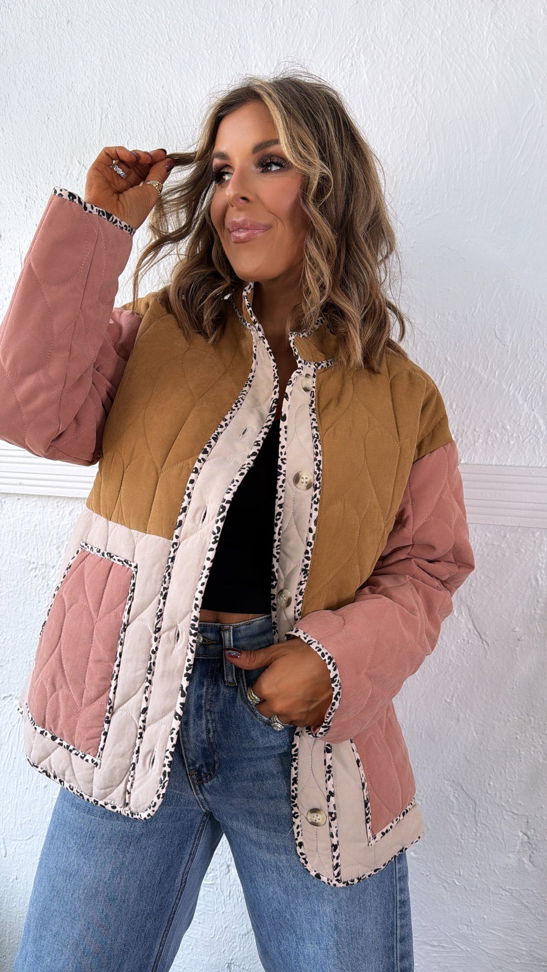 Golden Frost Jacket, Tobacco/Pink