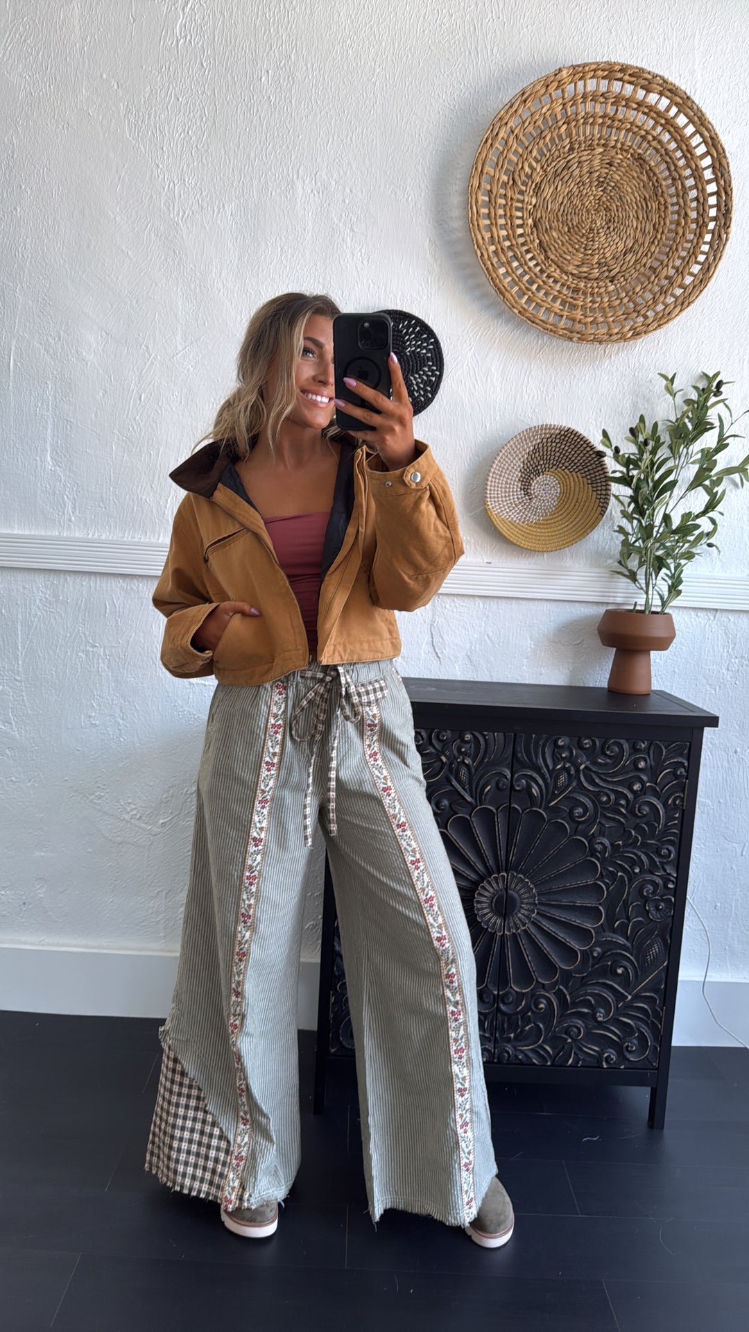 Overtime Cropped Vintage Work Jacket, Camel