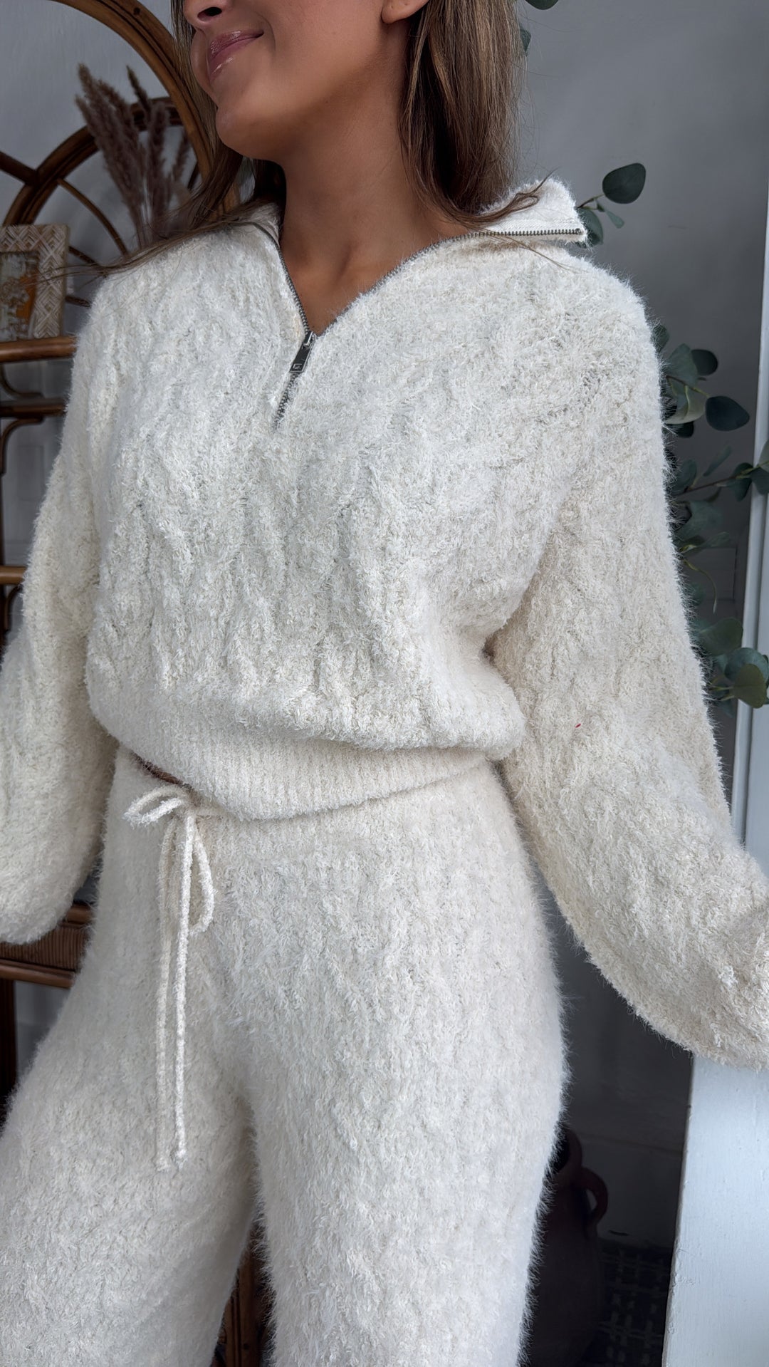 Cozy Breeze Top, Powder Cream