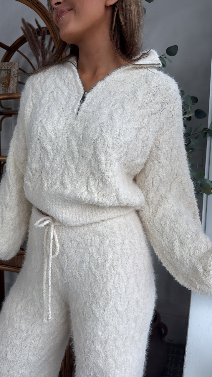 Cozy Breeze Top, Powder Cream