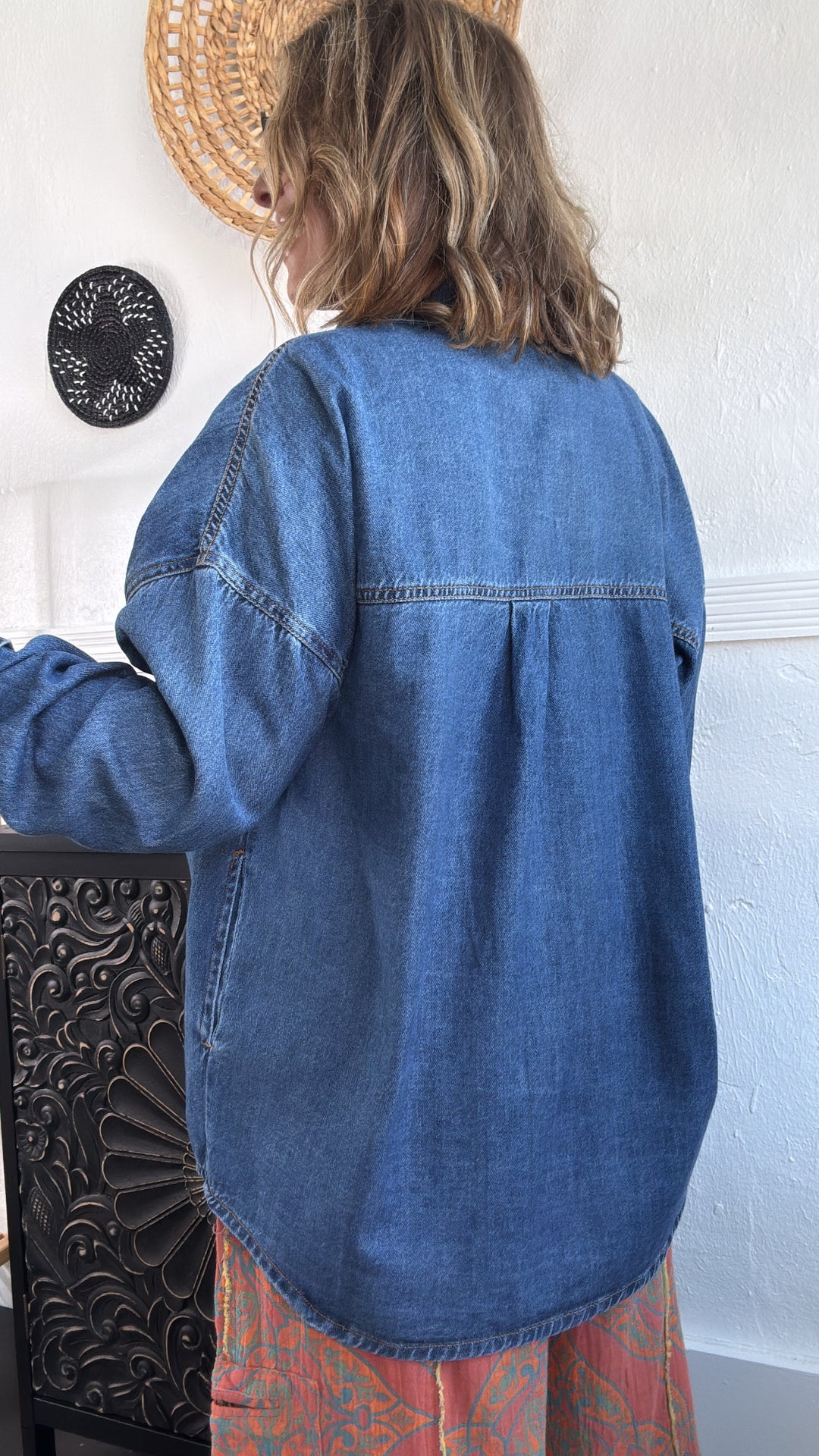 Cowboy Classic Denim Button Up, Risen Dark Wash