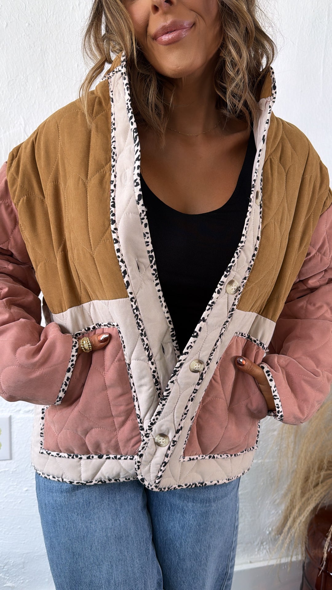 Golden Frost Jacket, Tobacco/Pink