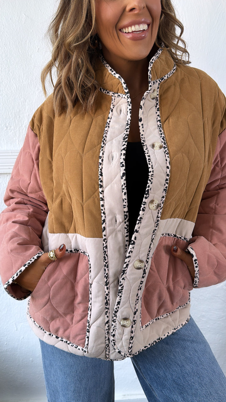 Golden Frost Jacket, Tobacco/Pink