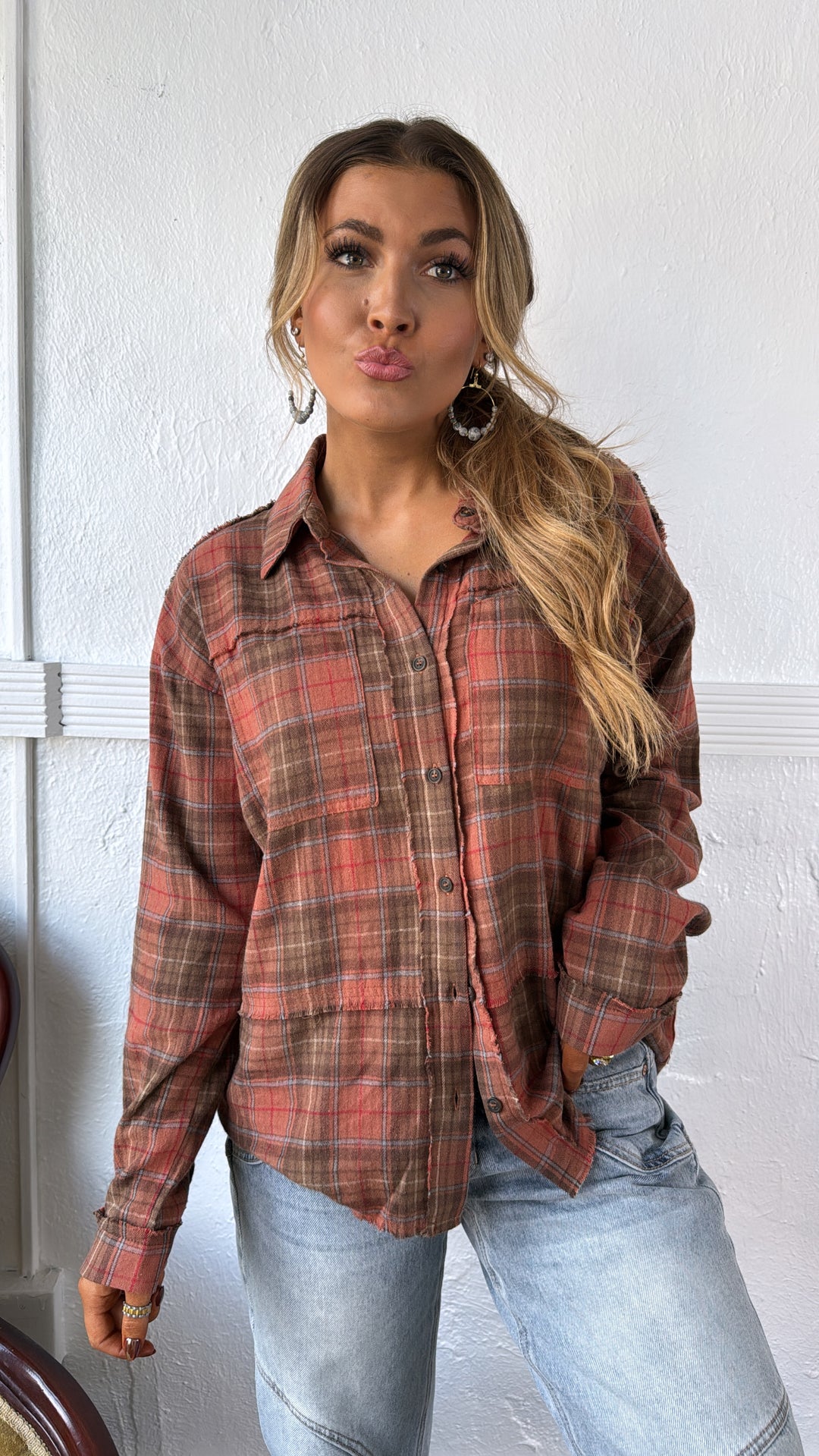 Campfire Cozy Flannel, Rust