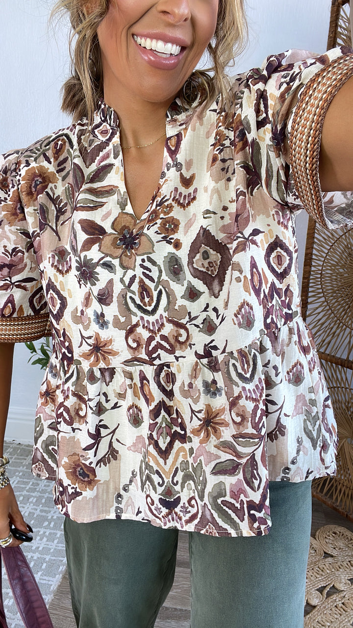 Noemi Blouse, Mocha