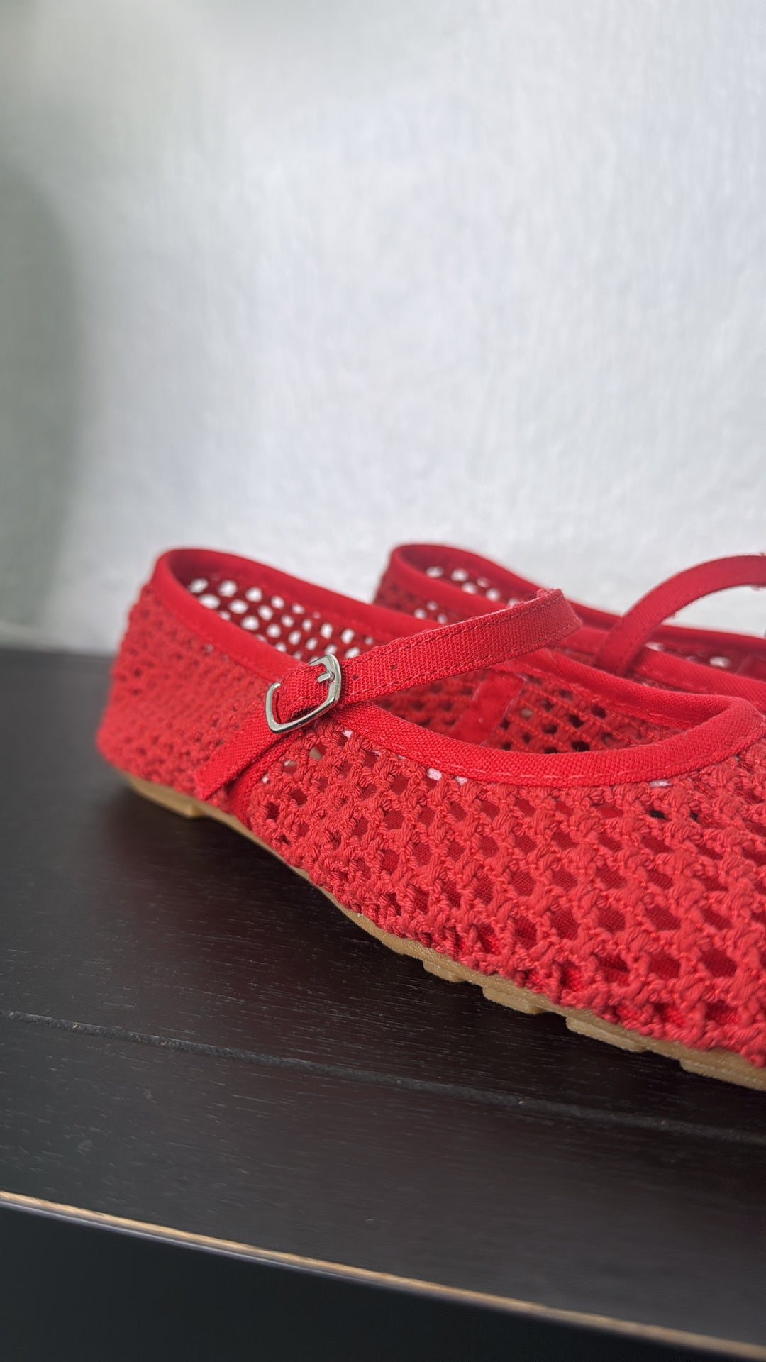 Dorothy Woven Ballet Flats, Red