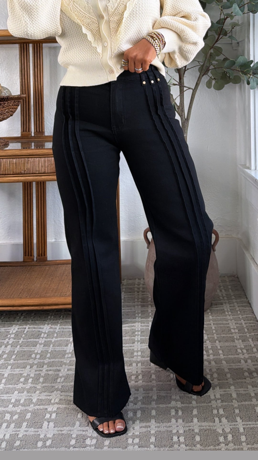 The Apex Straight Leg Denim, Black