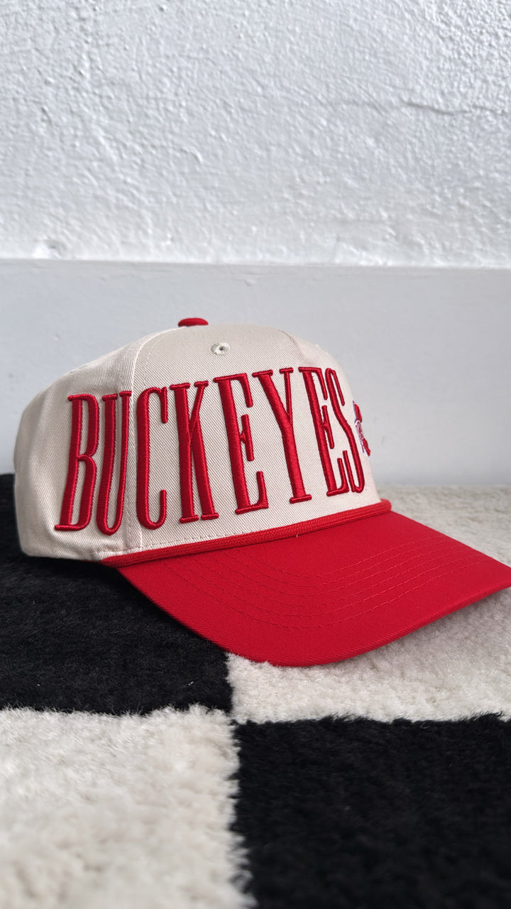 Ohio Game Day Hat, Red/Ivory