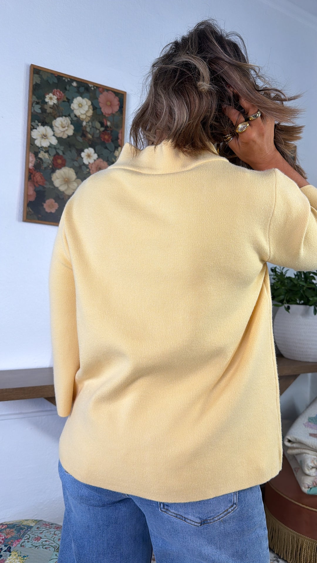 Slate Edit Knit Sweater, Mellow Yellow