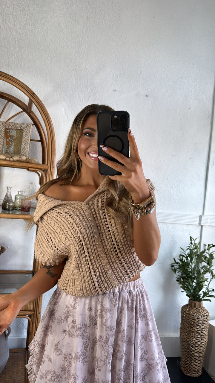 Rustic Prairie Sweater Tank, Taupe