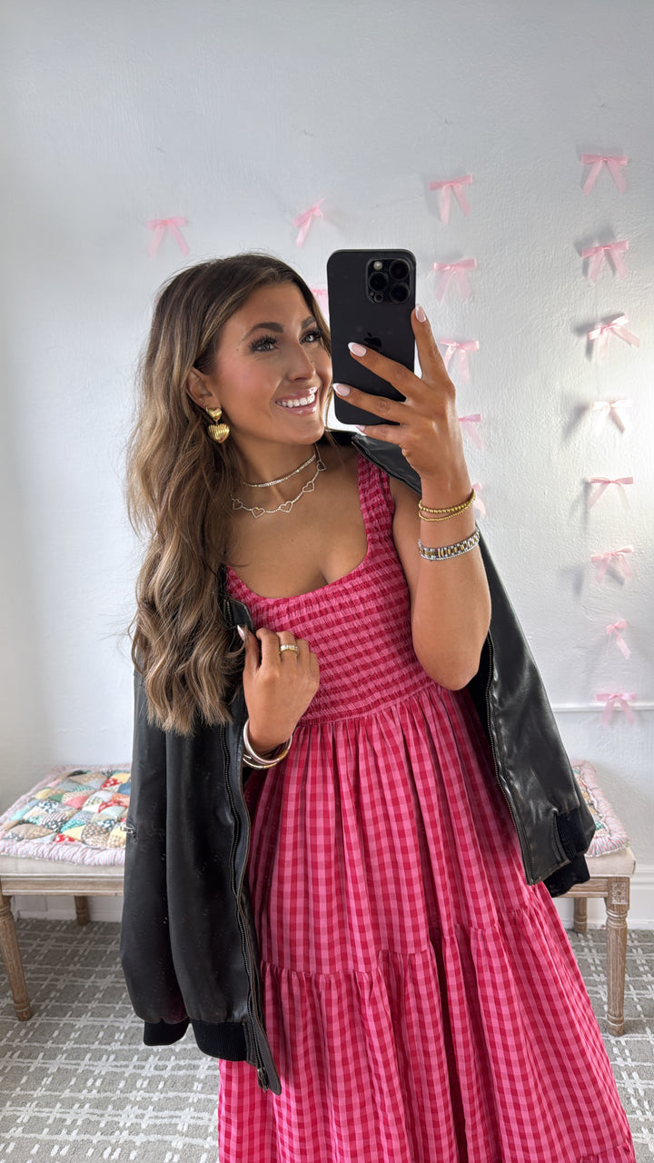 Strawberry Lemonade Maxi Dress, Fuchsia