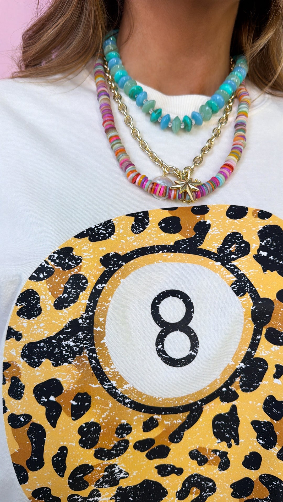 Lucky 8 Ball Graphic Tee, Ivory