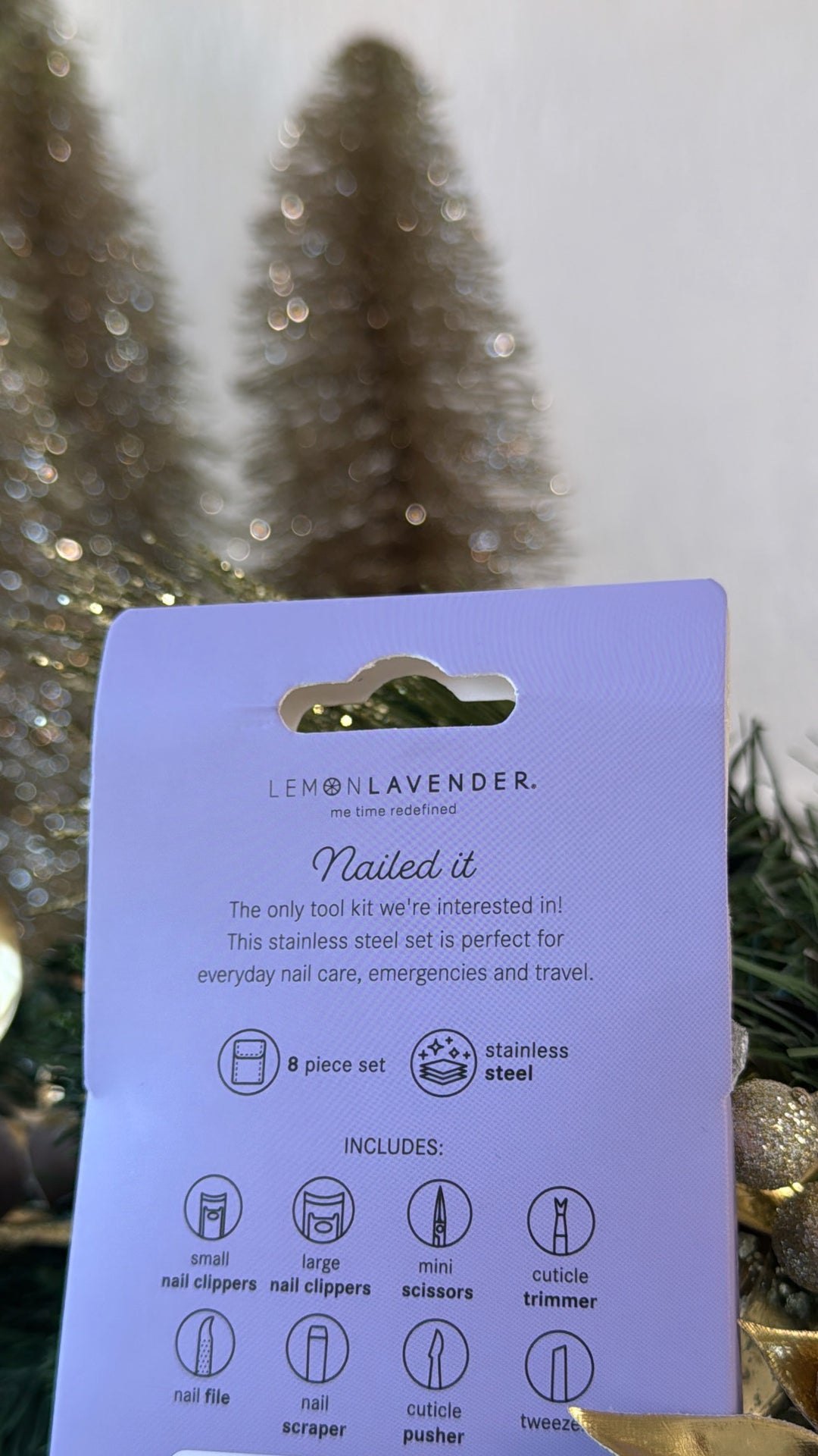 Lemon Lavender File It Away 8 Piece Nail Care Kit