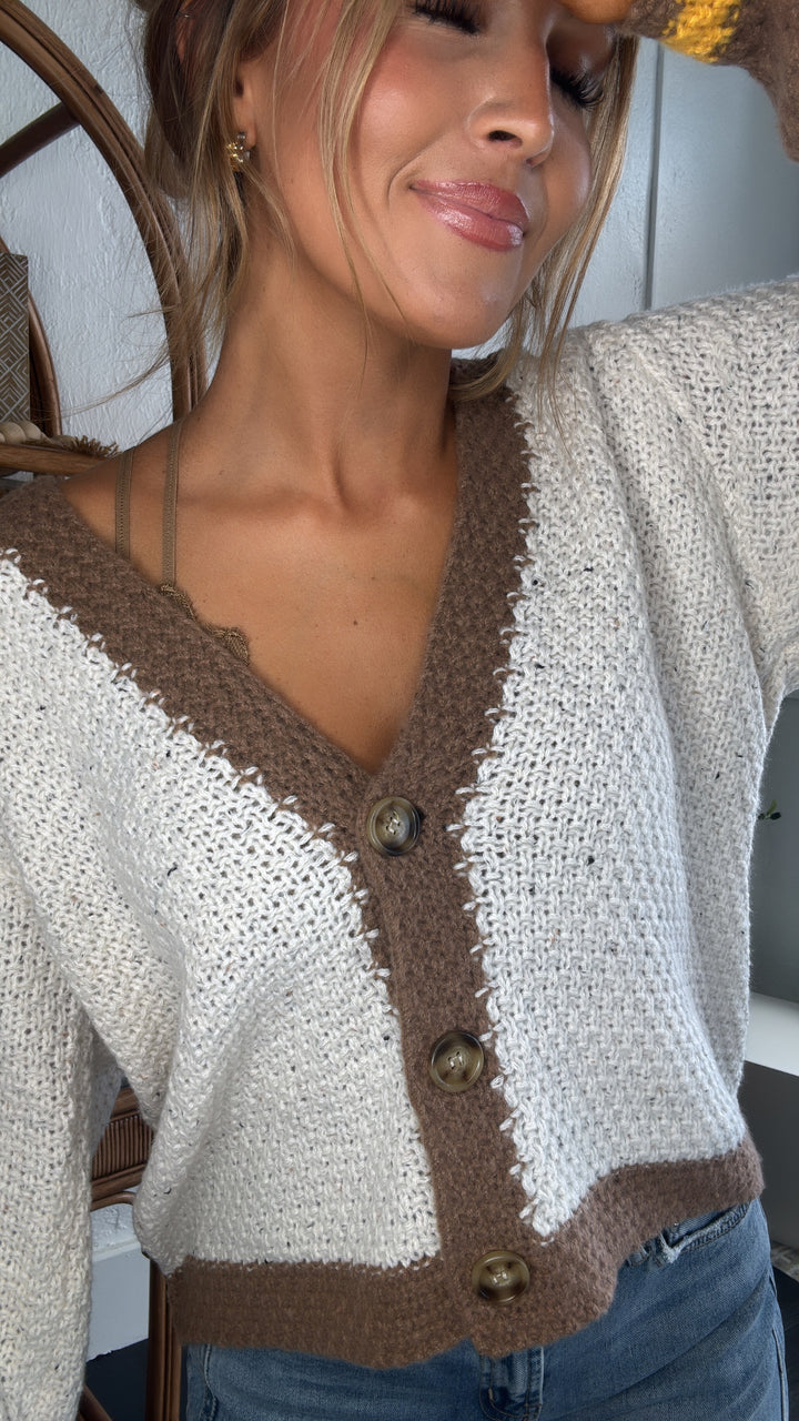 Sunflower Patch Cardigan, Brown