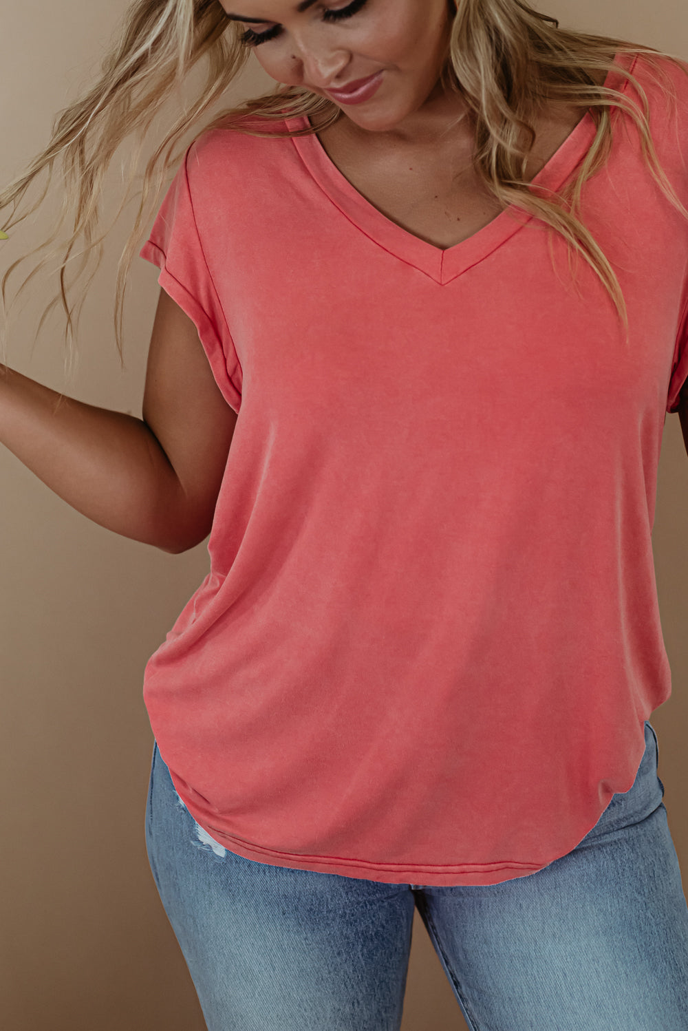 Your Favorite Basic Tee, Coral