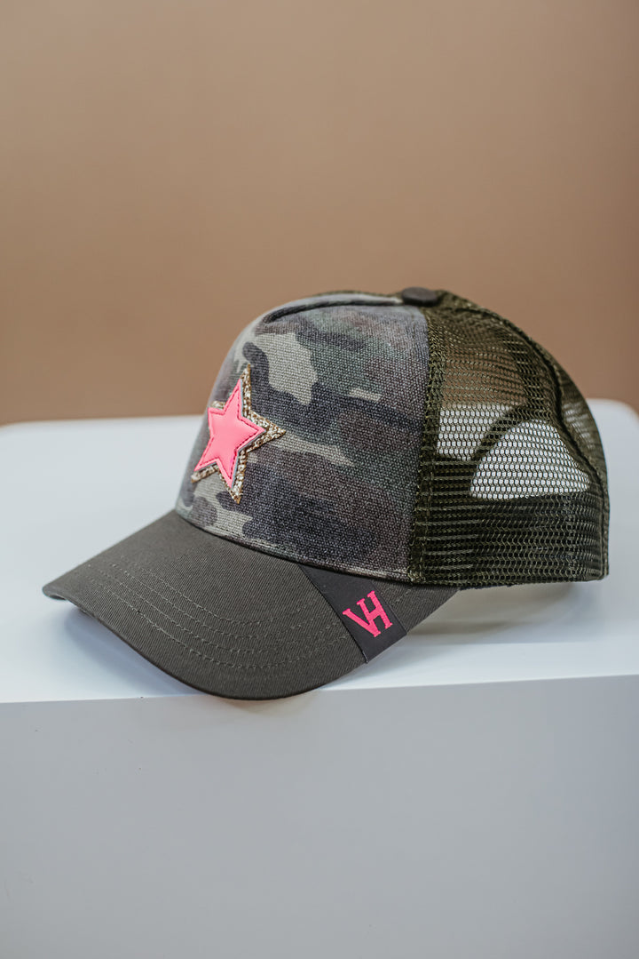 VH Grace Hat, Camo/Pink