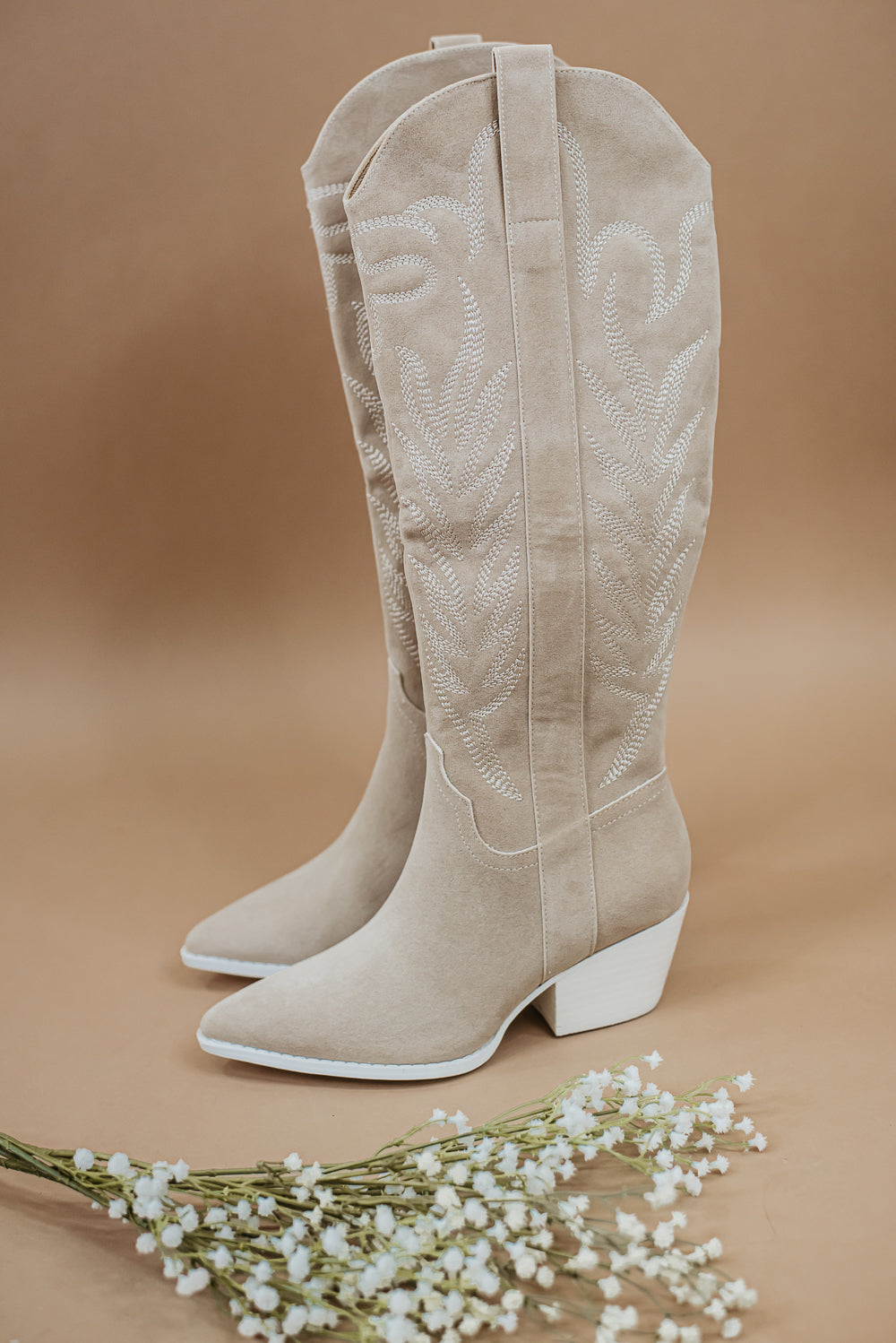 Headed South Embroidered Cowgirl Boot , Beige