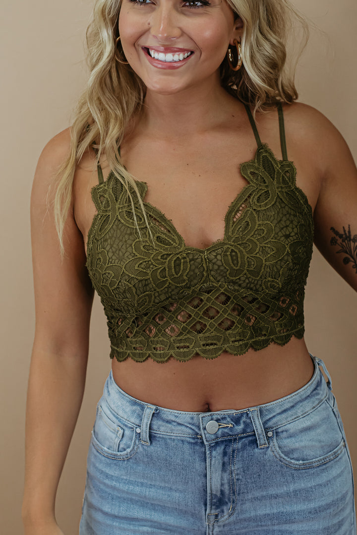 Opening Day Bralette, Moss