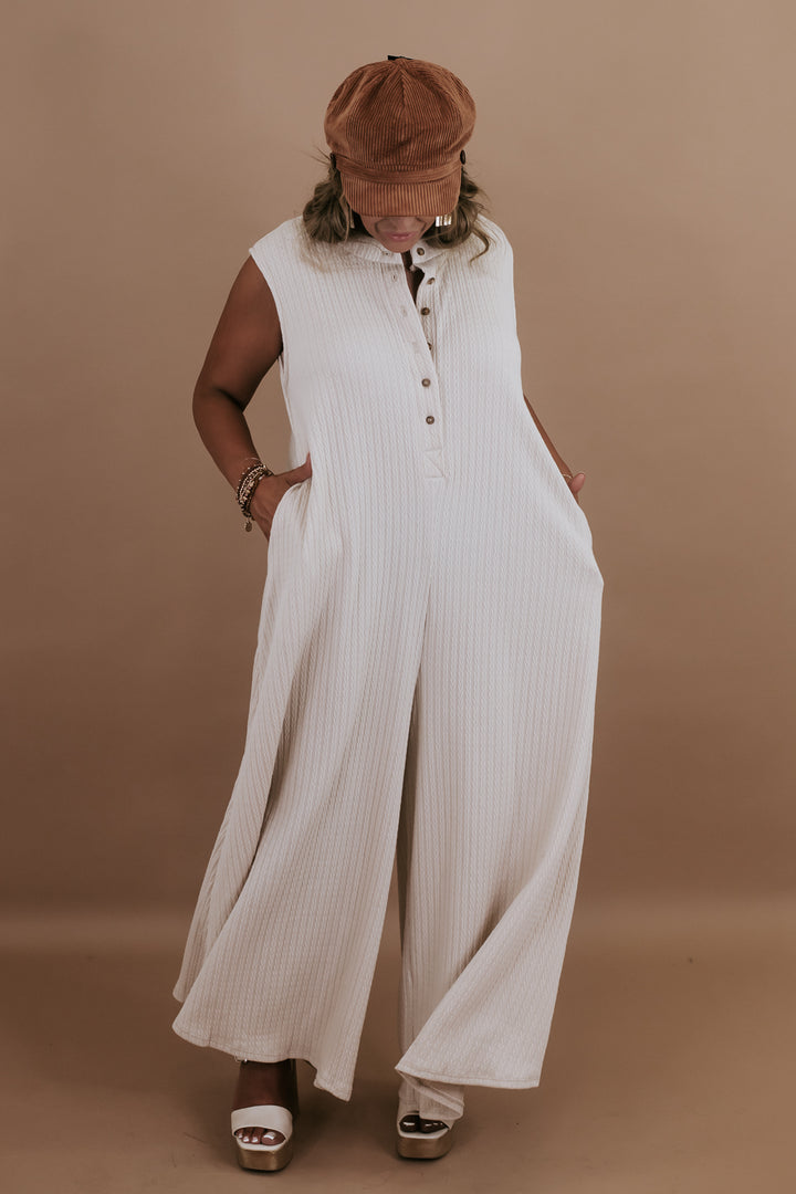 Willow Wide Leg Jumpsuit, Taupe