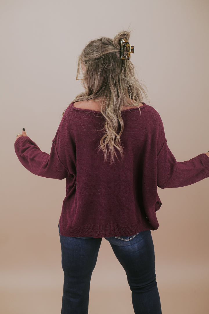 Latest Obsession Top, Burgundy