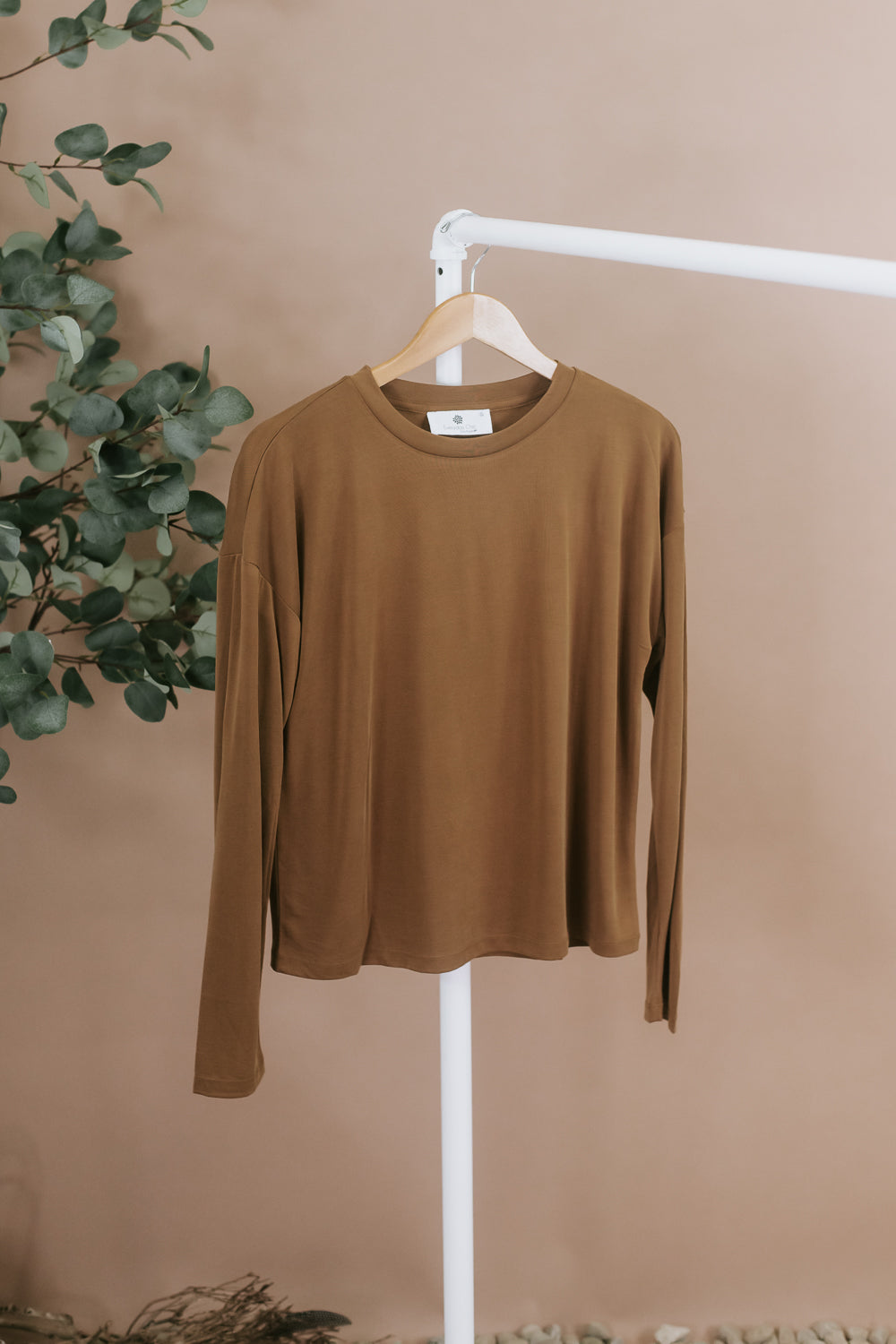 Only Yours Long Sleeve Top, Brown