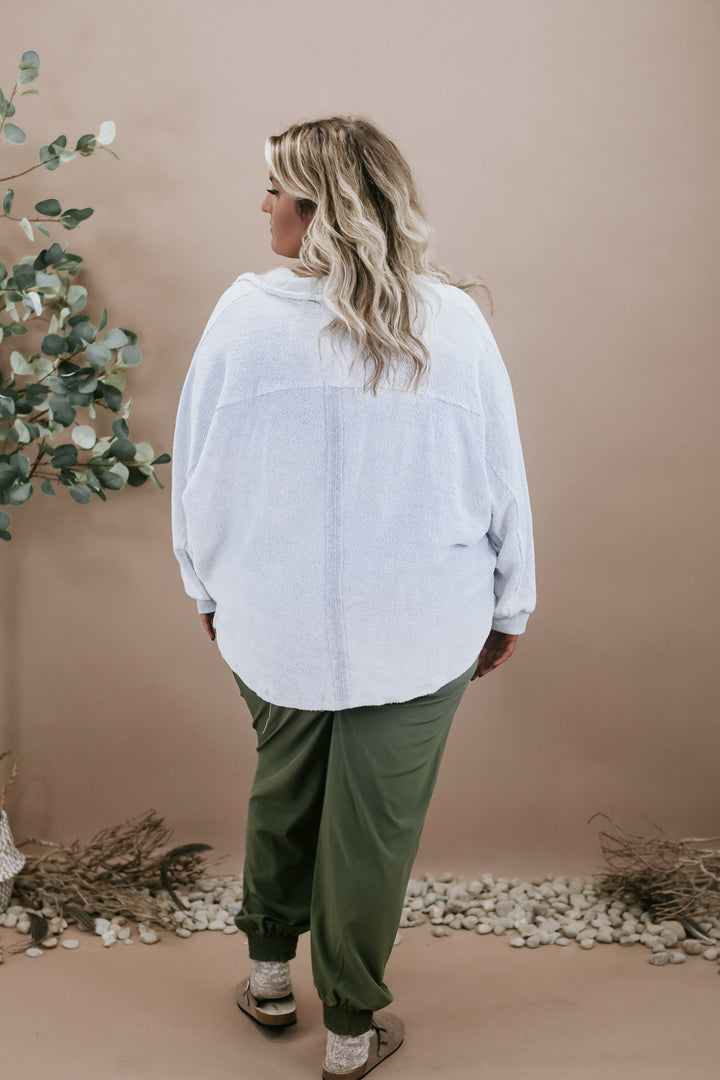 Here To Chill Knit Top, Heather Grey