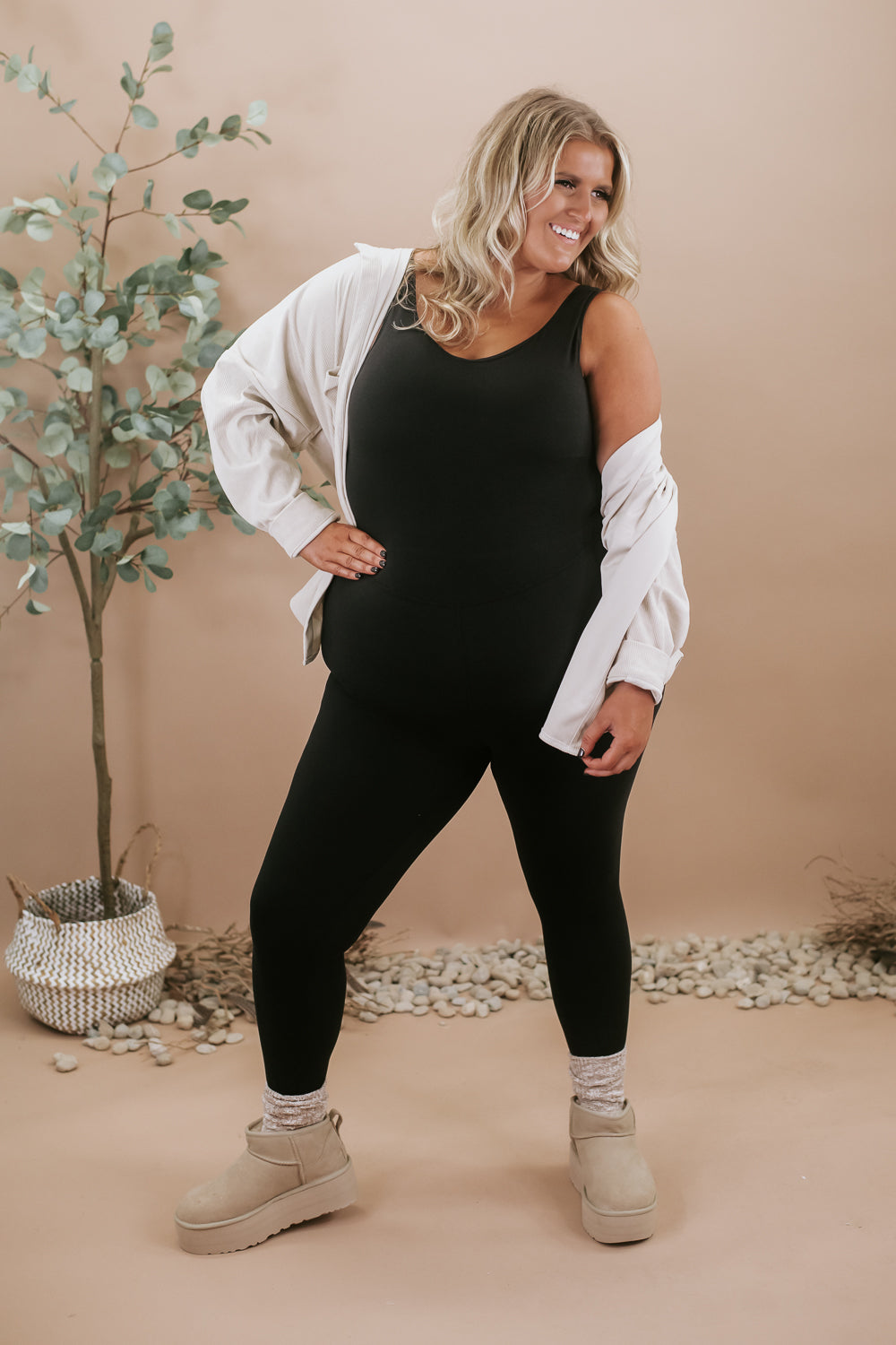 Out & About Buttery Soft Jumpsuit, Black