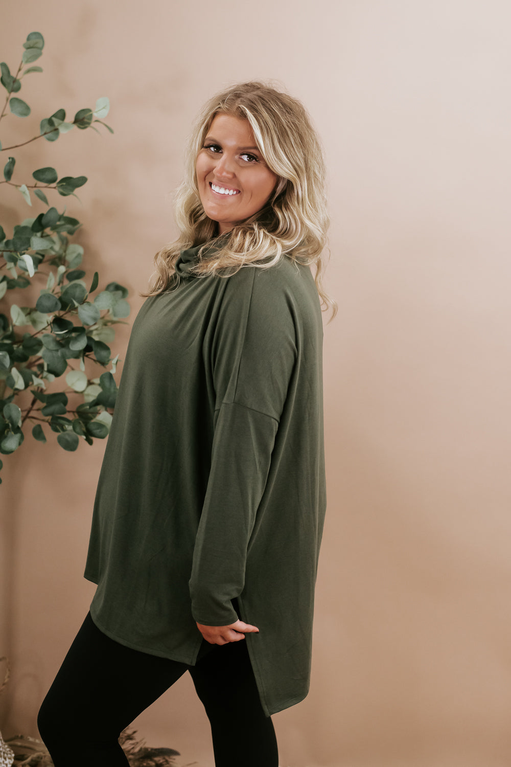 Girl On The Go Poncho, Olive