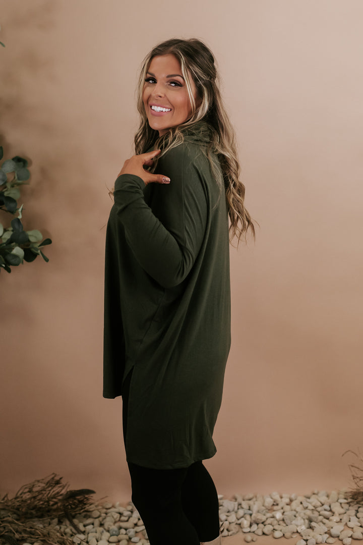 Girl On The Go Poncho, Olive