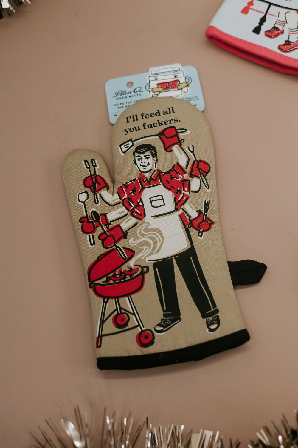 Blue Q Oven Mitt - Feed You F******