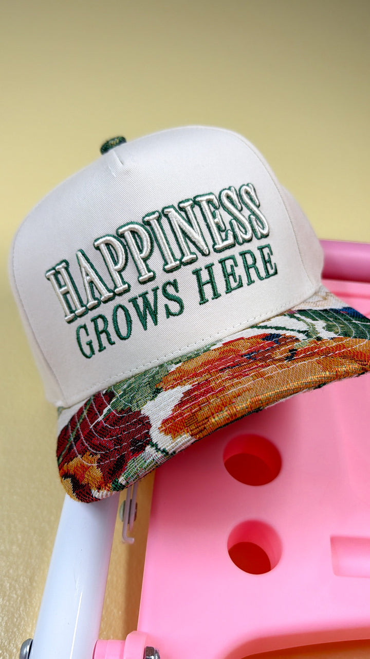 Happiness Grows Here Ball Cap