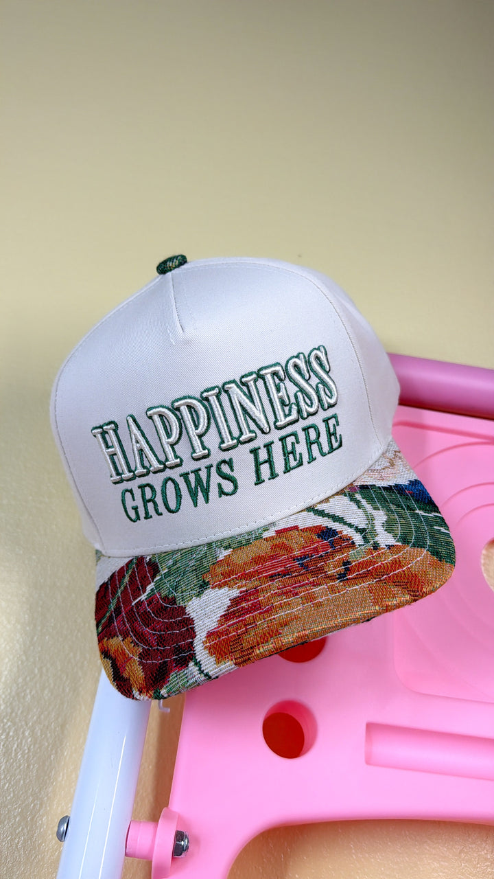Happiness Grows Here Ball Cap