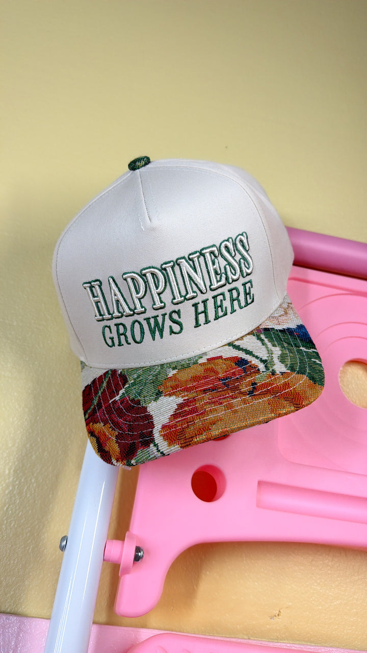 Happiness Grows Here Ball Cap